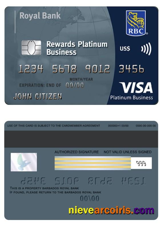 Barbados Royal Bank visa business platinum card